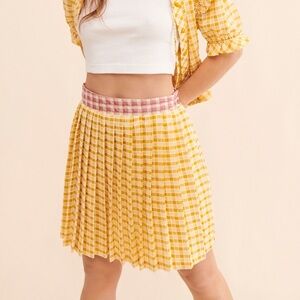 NWT Lisa Says Gah! Meg Plaid Pleated Mini Skirt